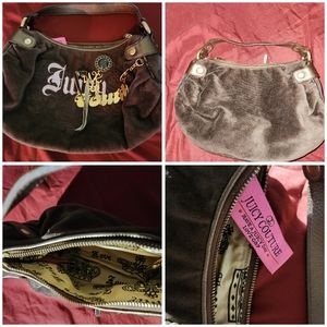 Vintage Juicy Coutre Satchel Purse Bag Brown Chocolate